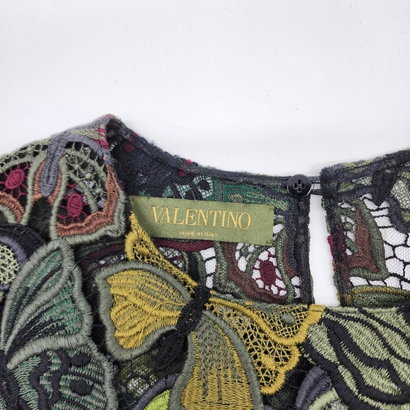 Valentino Cropped Butterfly Lace Shirt US 6 - Picture 6 of 11